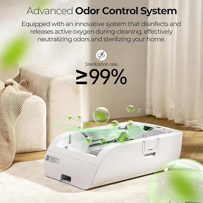 Open-Top Self-Cleaning Automatic Cat Litter Box-Smart APP Control (2.4G/5G) with Health Tracking&24H Backup, Dual Safety Sensors&Odorless Design for Multi-Cat Homes+3 Waste Bags