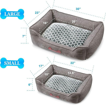 – Premium Dog or Cat Bed | Large Dog Bed Measures 30 x 23 x 7, Perfect for Pets up to 55 lbs. | 100% Polyester Pet Bed | Charcoal Gray