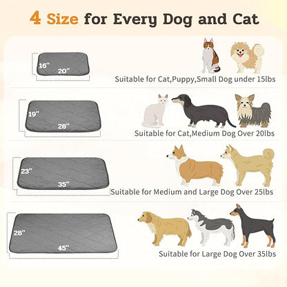 NWK Fluffy Self Warming Cat Mat, Cat Blanket, Thermal Dog Mat, Washable, Non-Slip Bottom for Sofa & Crate & Kennel & Car Seat (Misty Gray, Medium (28'' X 19'' X 0.4''))