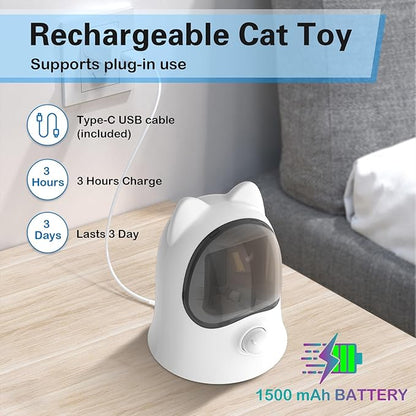 Muhhiba Cat Laser Toys for Indoor Cats, Random Trajectory Laser Cat Toy, Interactive Cat Toys for Bored Indoor Adult Cats/Kittens/Dogs