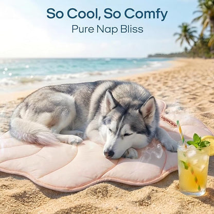 Vagascape Dog Cooling Mat, Washable Pet Cooling Mat, 55" x 45" Thick & Durable Large Cooling Mat for Dogs, Portable Foldable Premium Cooling Pad for Indoor, Outdoor, Travel, Camping, Patio and Beach