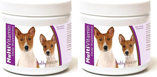 Healthy Breeds Basenji Multi-Vitamin Soft Chews 60 Count (Pack of 2)