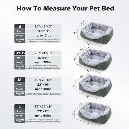 INVENHO Large Dog Beds Large Sized, Washable Orthopedic Warming Soft Sleeping Durable with Anti-Slip Bottom