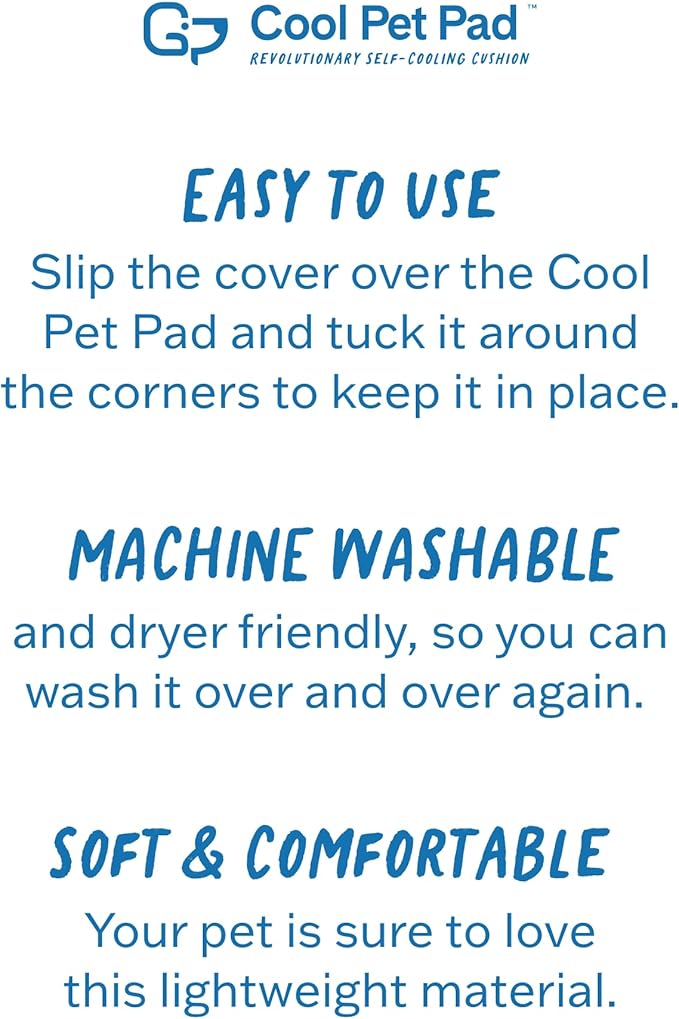 The Green Pet Shop Dog Cooling Mat Cover - Small, Cloud - Protect Your Cool Pet Pad from Dirt & Damage - Machine Washable