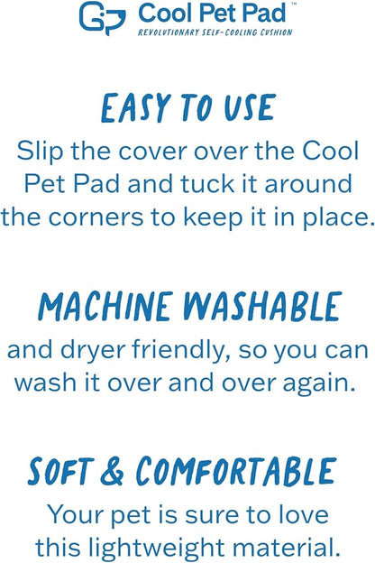 The Green Pet Shop Dog Cooling Mat Cover - Small, Cloud - Protect Your Cool Pet Pad from Dirt & Damage - Machine Washable