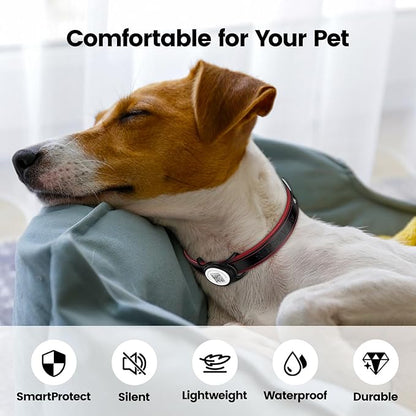 Smart Dog Tracker for Collar, for iOS & Android, Pet Location Tracker with Holder, No Monthly Fee, Real-Time Location Updates, IPX6 Waterproof, 365 Days Battery Life, GPS Dog Tracker, Black