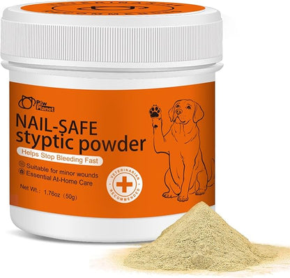 PAW PLANET Styptic Powder for Dogs & Cats -1.76oz Fast Acting Blood Stop Powder for Nail Clipping, Minor Cuts & Wing Clipping,Essential First Aid for Dark Nails