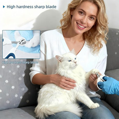 Professional Pet Nail Clipper for Cats, Dogs, Small Animals - Stainless Steel Sharp Trimmer | Quick, Clean, Painless Cutting | Mirror Polished Grooming Tool for Kittens, Puppies & More (Dark green)