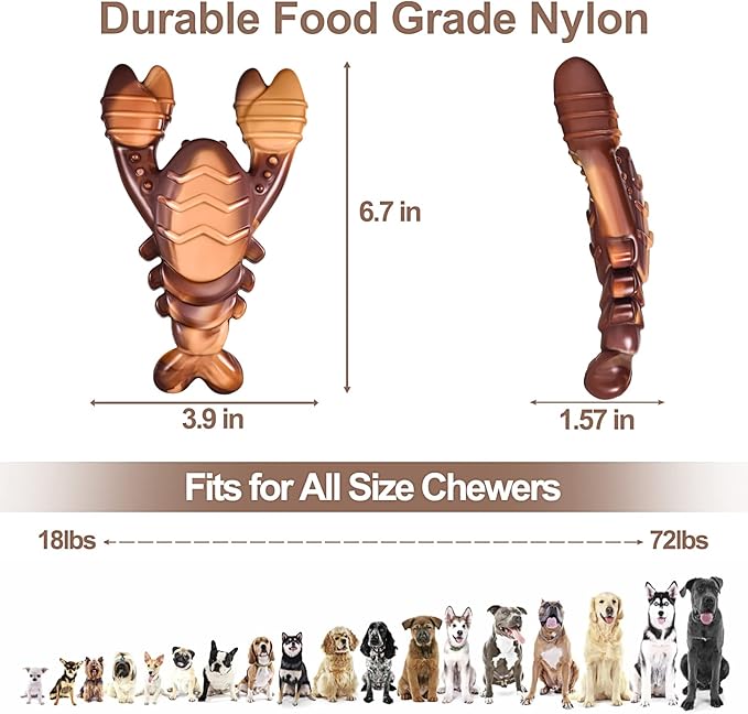 PETSTA Indestructible Dog Toys for Aggressive Chewers, Extreme Tough Dog Toys for Large Dogs, Real Beef Flavored, Dog Bone for Medium/Large Dogs Breed