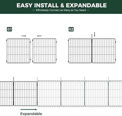 FXW MiniPaws Unleashed Dog Playpen, Expandable & Portable Design for Yard, RV Camping and Indoor Use, for Puppies and Small Dogs, 20-inch 12 Panels