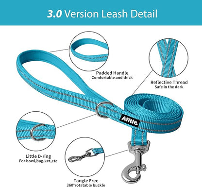 AIITLE Easy Walk Dog Harness and Leash Set - Pet Supply No Pull, Step in Adjustable Dog Harness with Padded Vest for All Weather, Dog Harness No Choke Over, Easy to Put on Medium Dogs Hot Pink L