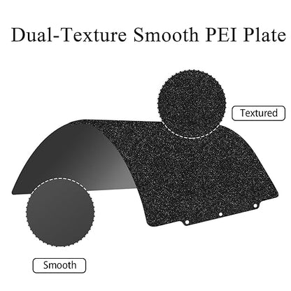 HzdaDeve 3PK AD5X Build Plate for Flashforge AD5X/5M/5M Pro Dual-Smooth Cold Cool PEI Double Smooth PEO PET Plate Black Sheet Board 235x235MM Heated Bed Spring Steel Flexible Platform