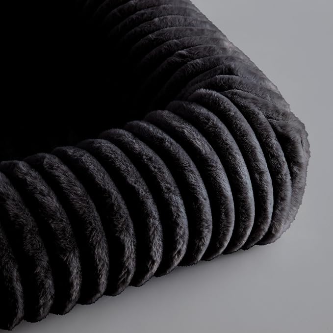 Riverbrook Home Everett Long Sofa-Style Pet Bed, Black, Small