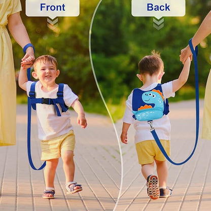 Accmor Toddler Harness Leash with Anti Lost Wrist Link, Cute Dinosaur Kids Walking Restraint Belt, Keep Child Close Hand Strap Tether for Baby Boys Girls Outdoor Travel