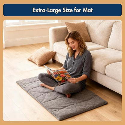 Vagascape Dog Pad (31"x20") - Waterproof Mat & Pet Bed for Indoor and Outdoor Use, Chew Resistant Cord, Machine Washable Cover with Wheat Pattern Quilting, for Cats and Pets