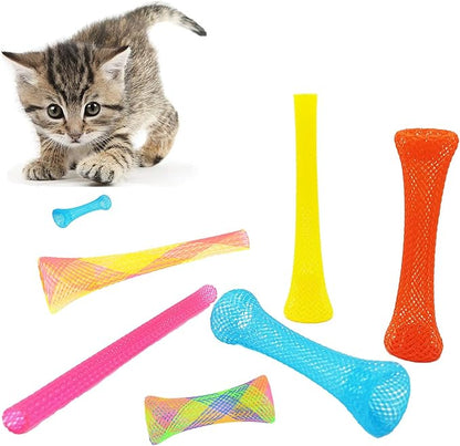 ISMARTEN Cat Spring Toys, 48 Packs Cat Tube Spring Toy Interactive Cat Toy for Indoor Cats, Plastic Spring Coils Attract Cats to Swat, Bite, Hunt(Random Color) (48 Packs)