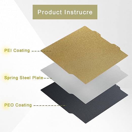 Textured PEI & Smooth PET (Carbon Fiber Pattern) Heat Bed Plate Flexible Print Bed Compatible with Bambu Lab A1 mini