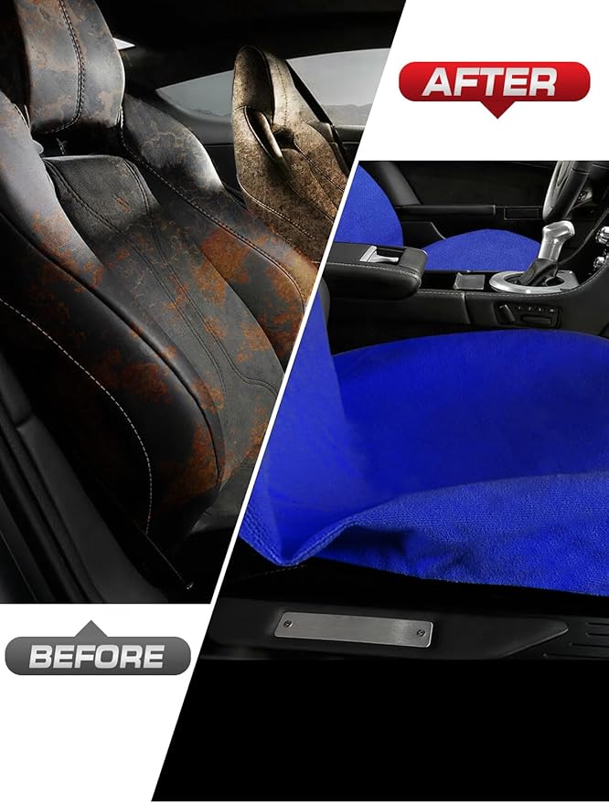 550g Heavy Duty Towel Car Seat Cover, Waterproof Sweat Protector for Post-Gym & Beach, Non-Slip Microfiber Bucket Seat Mat for Sedans SUV Minivans, Machine Washable (Blue, 1-Pack)