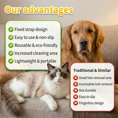 Pet Hair Removal Glove for Dogs & Cats,2026 Upgraded 5-Finger Reusable Pet Hair Remover Glove, Magic Brush for Pet Hair & Pet Fur Removal on Furniture, Couch, Carpet, Clothing & Car Seats