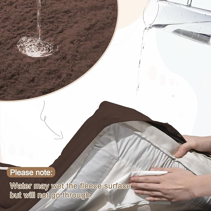 Orthopedic Dog Beds for Large Dogs, Washable Dog Bed with 4-Sides Removable Bolster, Waterproof Pet Bed with Removable Cover and Non-Slip Bottom, Brown
