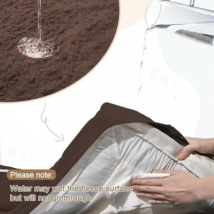 Large Orthopedic Dog Bed for Large Dogs, Waterproof Dog Bed with Removable Cover, 4-Sides Removable Bolster Dog Soft Sofa Bed with Non-Slip Bottom, Brown