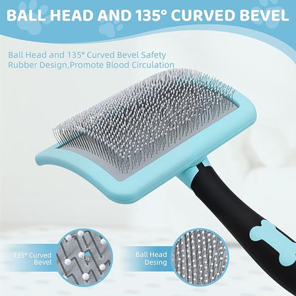 Great Pyrenees Brush,Dog Brush for Great Pyrenees,De-shedding and Fluffing Grooming Brush,Gifts for Great Pyrenees,Blue