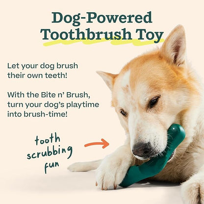 WOOF - Bite n' Brush Refills Treats for the Dog Toothbrush Toy - Scrub Plaque and Tartar from Your Dog's Teeth and Mouth - Dog Dental Sticks - 18 Refills - Chicken