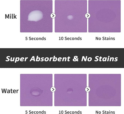 HotLive Dog Food Mat - Absorbent Cat Mat for Food and Water, No Stains Pet Feeding Bowl Mat, Easy to Clean Pet Placemats, Quick Dry Dog Water Dispenser Mat for Messy Drinkers | Purple 16"x 24"