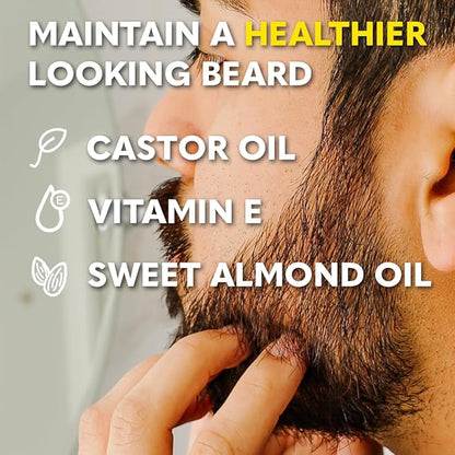 The Beard Club Premium Beard Kit for Men - Grooming & Care Kit - Cedar & Sandalwood Oil, Sandalwood Balm, Shampoo, Brush, Comb, Trimming Scissors, Straight Edge Razor - Gift Set