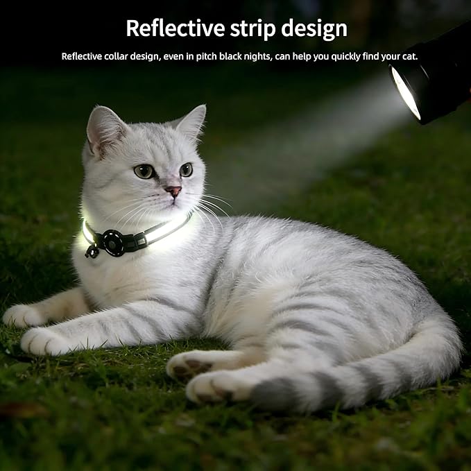 GPS Collar for Cats,Pet Tracker (Android Only) Smart tag,Waterproof Compatible with Google Find My,No Monthly Fee,Advanced Tracking Solution Smart Collar for Pet Safety Ideal Small Large Cats
