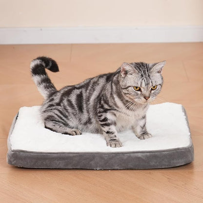 Self Warming Cat Bed Self Heating Cats Puppies Mat Pet Pad for Indoor Outdoor Pets with Non-Slip Bottom Washable (19.5 x 16 Inch)