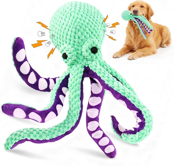 Fuufome Large Squeaky Dog Toys- Plush Dog Toys with Soft Fabric for Small, Medium, and Large Dogs Daily Companionship, Training Reward Gift