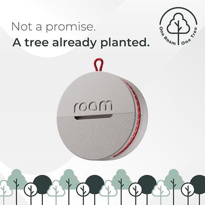 ROAM SMART TRACKER - Bluetooth Tracker & Item Locator for Keys, Luggage, Kid & Pet Gear, (iOS, Android), No App or Subscription, Fast Setup, Waterproof | 4-Pack, Black, Blue, Yellow & Gray