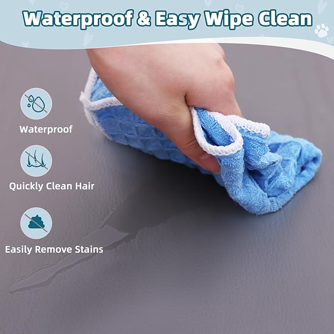 Extra Large Dog Crate Pad Bed, Waterproof Cooling Pet Bed for Large Dogs, Outdoor Pet Bed with High Resilience Foam,Wipe Clean & Easy Rinse, Anti Slip 48 inch Graphite Grey