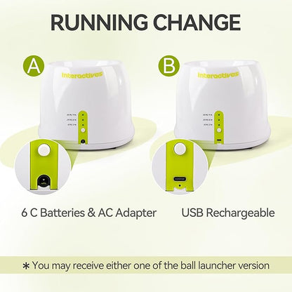 ALL FOR PAWS Automatic Dog Ball Launcher, Interactive Fetch Toy for Small to Medium Dogs, Rechargeable Pet Thrower Machine for Indoor & Outdoor Play, 3 Pcs 2-Inch Balls Included
