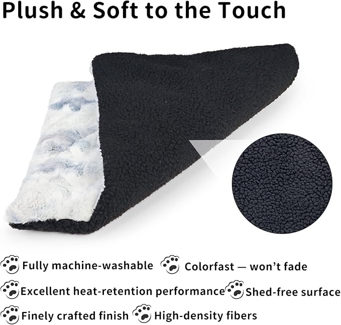 Self-Warming Cat Bed Pad 22 * 16 inch Self-Heating Cat Bed Mat Thermal Blanket for Indoor Cats & Small Dogs