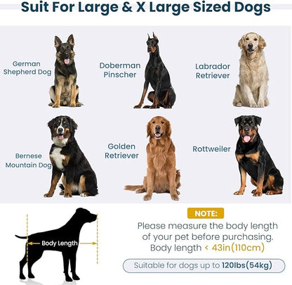 Elevated XL Large Dog Sofa with Backrest and Armrests, 55" Button Tufted Dog Couch Bed with Soft Cushion for Large Dogs, Stylish Lounging Bed Pet Couch Chair, 120Lbs Weight Capacity, Dark Blue
