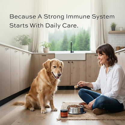 pawTree ImmunoShroom™ Immune System Support Supplement for Dogs & Cats – 5 Medicinal Mushrooms, Colostrum, Turmeric & Antioxidants – Supports Vitality & Cellular Health – Vet-Developed