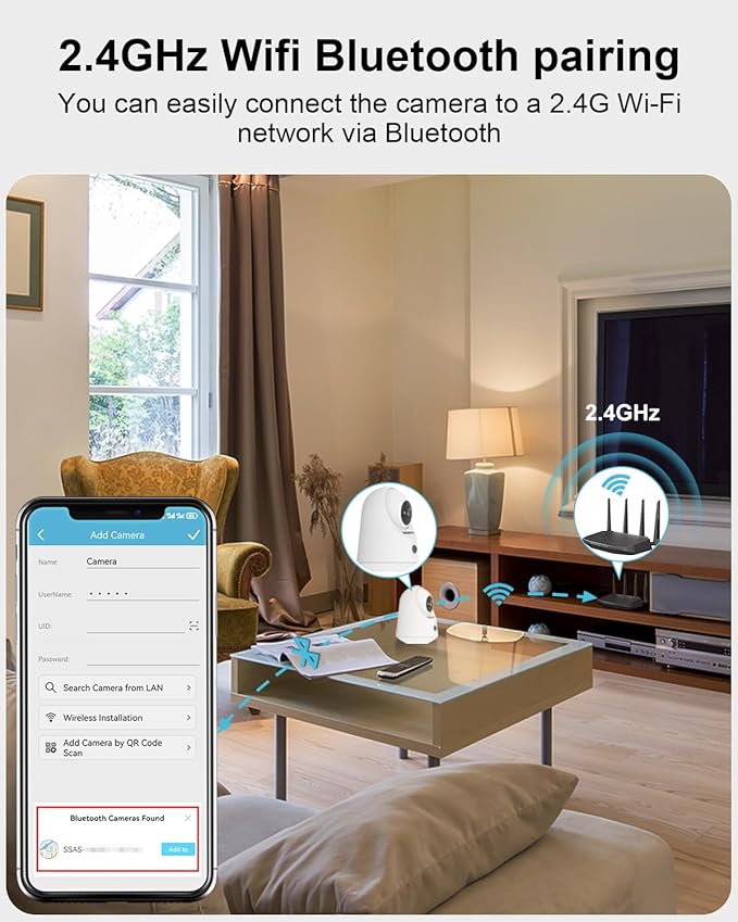 GENBOLT 2K WiFi Indoor House Security Camera Wireless, Pan Tilt Pet Camera with 5000mAh Battery Powered, IP Camera CCTV Nanny Dog Cam Baby Monitor with PIR Detection