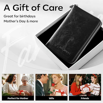 Manicure Kit, FAMILIFE Professional Manicure Set Nail Kit, 11 in 1 Stainless Steel Nail Clippers Set, with Portable Black Leather Travel Case Luxury Gifts for Him