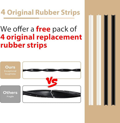 3-Panel Airseal Pet Door Replacement Flap,4 Durable Spare Rubber Strips,Compatible with Ideal Pet Product 10.25"x15.75" Extra Large Pet Door,Easy Installation