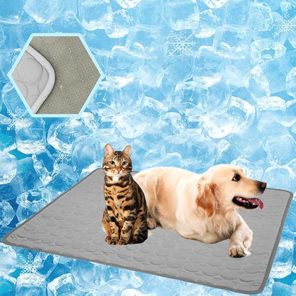 2026 Upgraded Washable Dog Cooling Mat Ice Silk Cooling Mat for Dogs Pet Self Cooling Pad Blanket Dog Cooling Pad (Q-Max>0.4) for Indoor & Outdoor Car Seats (Grey, 40x28 in)