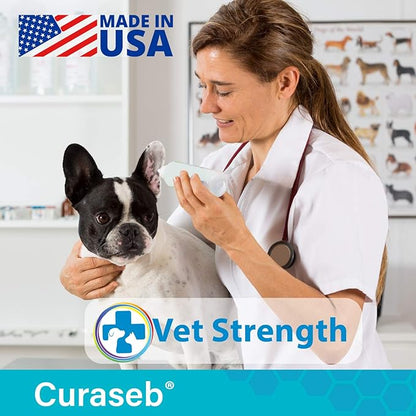 Curaseb Cat & Dog Ear Infection Treatment Wipes – Soothes Itchy & Inflamed Ears – Cleans Debris and Buildup – 100 Count