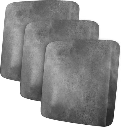 ANARACHON Leather Look Couch Cushion Covers Sofa Seat Slipcovers Sets Couches Furniture Protector for Sectional Armchair Loveseat Pets Kids Stretch Spandex Fabric (3 Cushion Sofa, Light Grey)