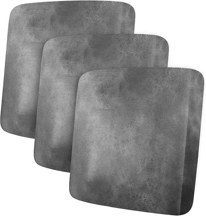 ANARACHON Leather Look Couch Cushion Covers Sofa Seat Slipcovers Sets Couches Furniture Protector for Sectional Armchair Loveseat Pets Kids Stretch Spandex Fabric (3 Cushion XL Sofa, Light Grey)