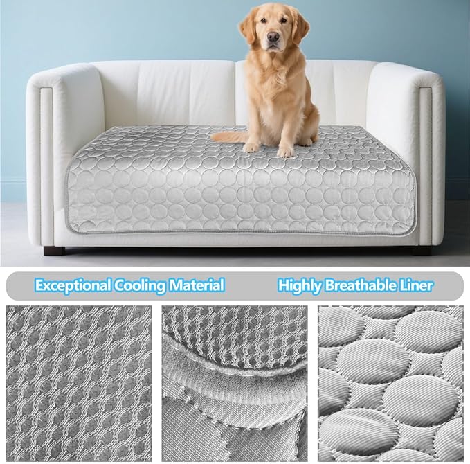 Dog Cooling mat, 59’’×40’’Washable Cooling Pad for Dogs, Large Dog mat Designed for Summer, Breathable and Easy to Carry pet mat for Dogs, Cats and Pets