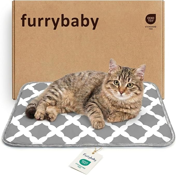 Dog Cooling Mat for Dogs & Cats, Soft Breathable Cooling Pad for Dog Bed, 23"x18" Self Cooling Crate Mat for Dogs, No Gel Washable Non-Slip Pet Cooling Mat Indoor Outdoor, Gray