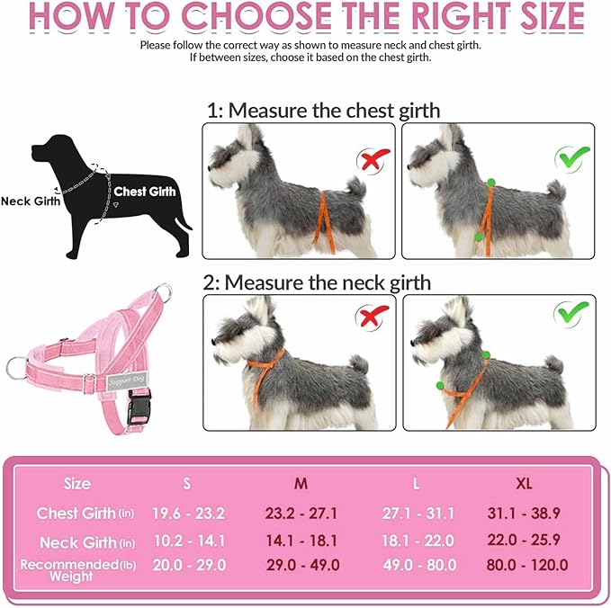 Lukovee No Pull Dog Harness & Leash Set - Heavy Duty Dog Vest Harness with Soft Padded for Medium Large Dogs, Adjustable Reflective Tactical Pet Harness for Easy Walk and Training (L, PI)