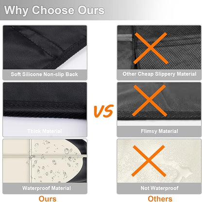 XHYANG Car Seat Protector,2 Pack Car Seat Protectors Baby Carseat Waterproof Durable 600D Fabric for Child Baby Car Seat Mat Vehicle Pet Cover 2 Storage Pockets (2 Pack Beige)