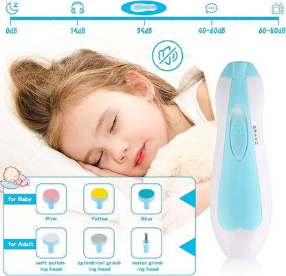 Baby Healthcare and Grooming Kit, 21pcs Baby Electric Nail Trimmer Set Newborn Nursery Health Care Set for Newborn Infant Toddlers Baby Boys Girls Kids Haircut Tools (21 Kits Blue)
